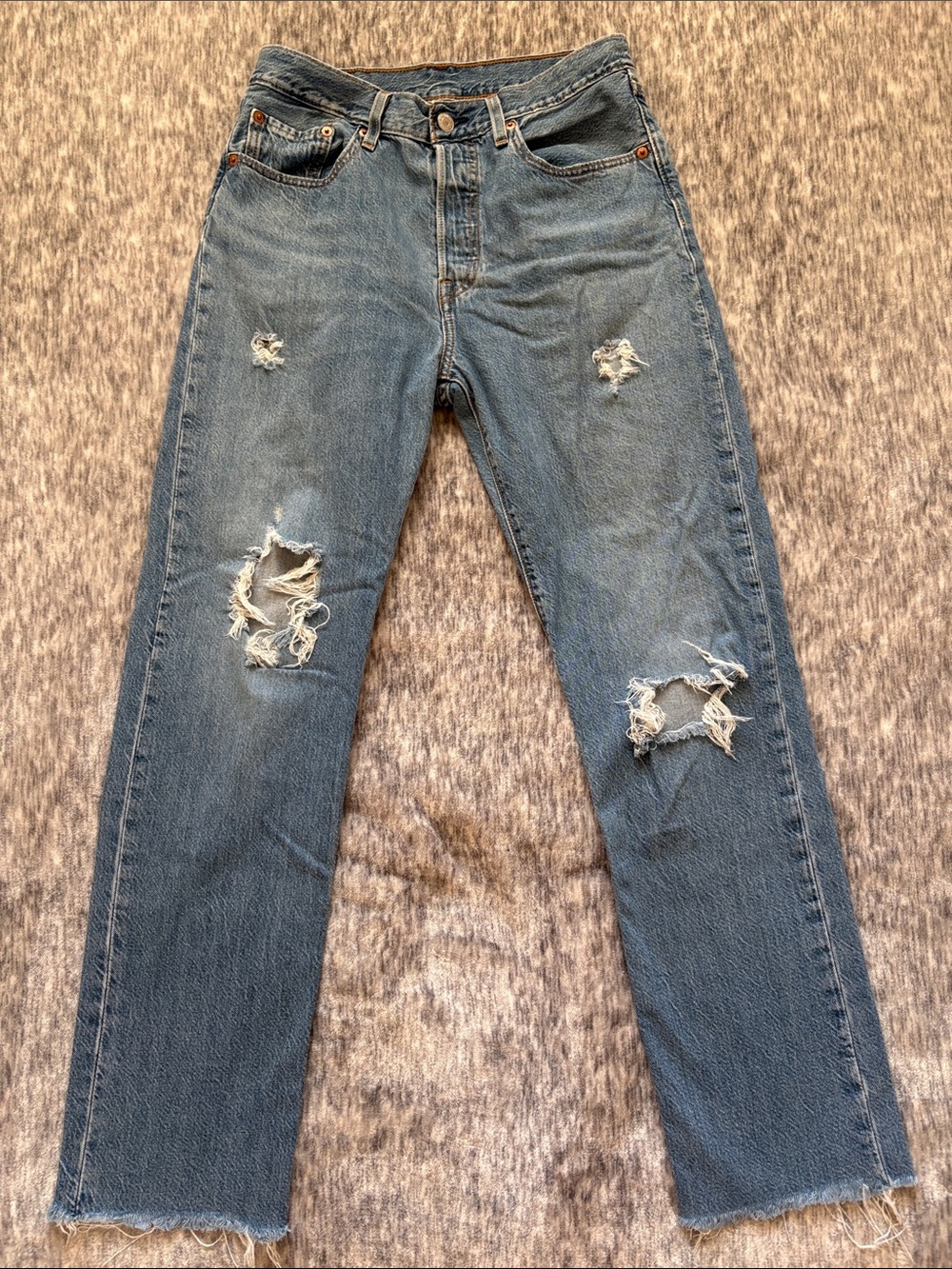Levi’s 501 denim jeans button fly 100% cotton 27 x 30